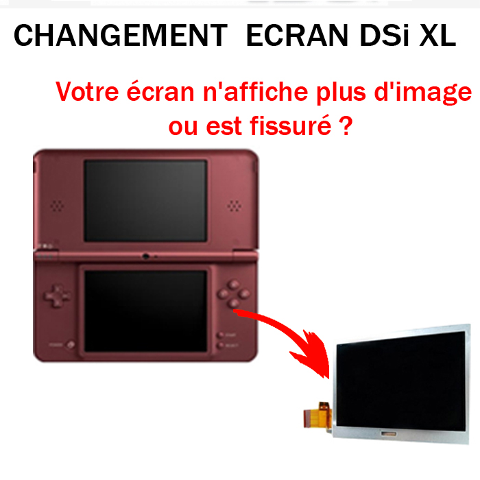 Réparation DSi XL Ecran -reparation ecran ds haut bas cassé