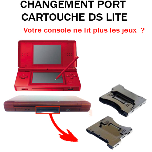 Réparation DS Lite port cartouche reparation lecteur jeu ds lite cassé