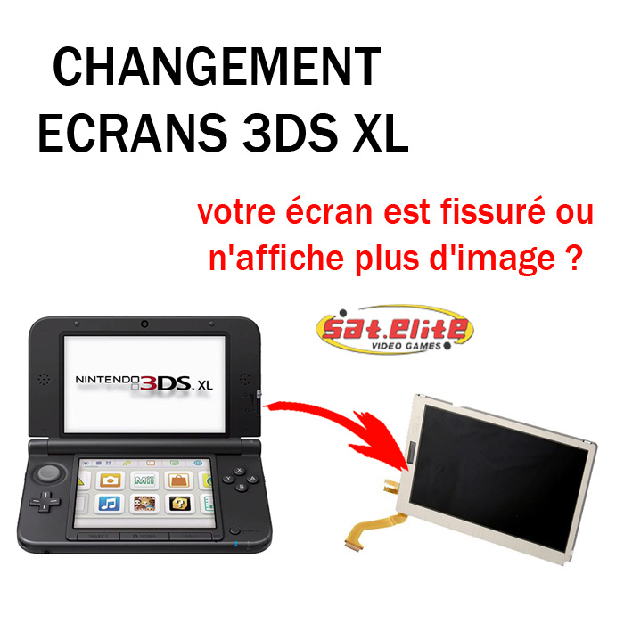 Reparation 3DS XL Changement - ecran lcd